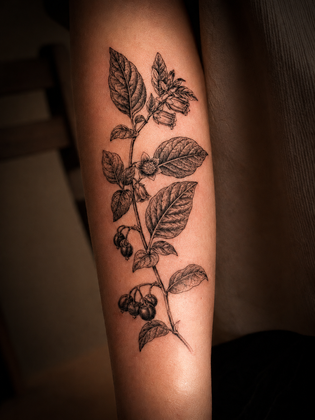 AI-generated style reference for Botanical. Not a photograph of finished client work.